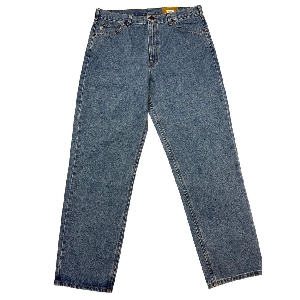 Carhartt B17 STW Jeans Mens 38x32 Blue New Relaxed Fit Tapered Leg Denim
